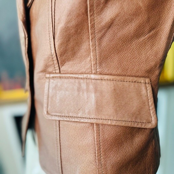 Express Vintage Leather Blazer - Picture 13 of 13